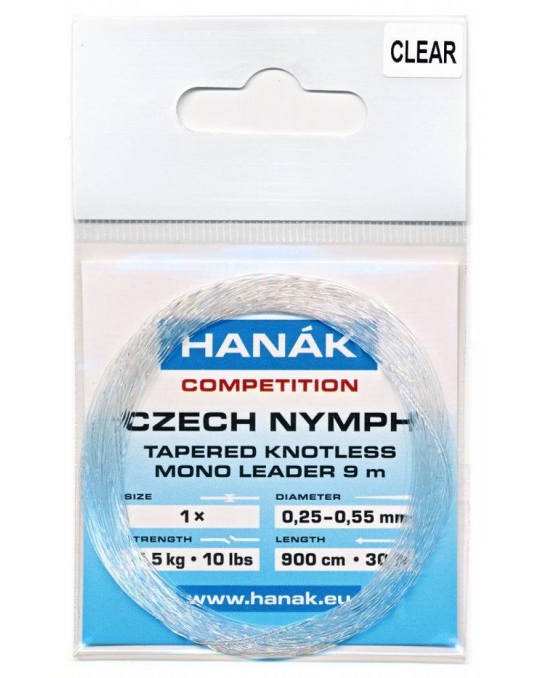 copy of HANAK COMPETITION CZECH NYMPH LEADER CLEAR 9 m - 0,55-0,25 mm