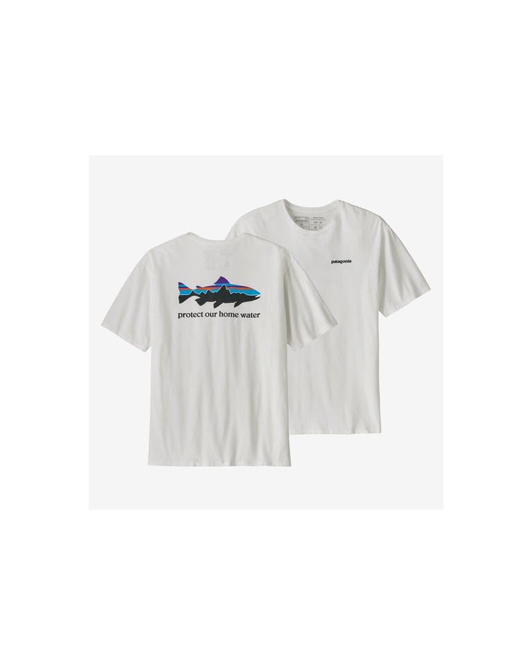 Patagonia- M's Home Water Organic Trout T-shirt White